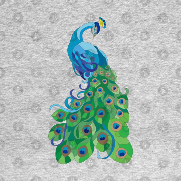 Peacock illustration by JulietLake